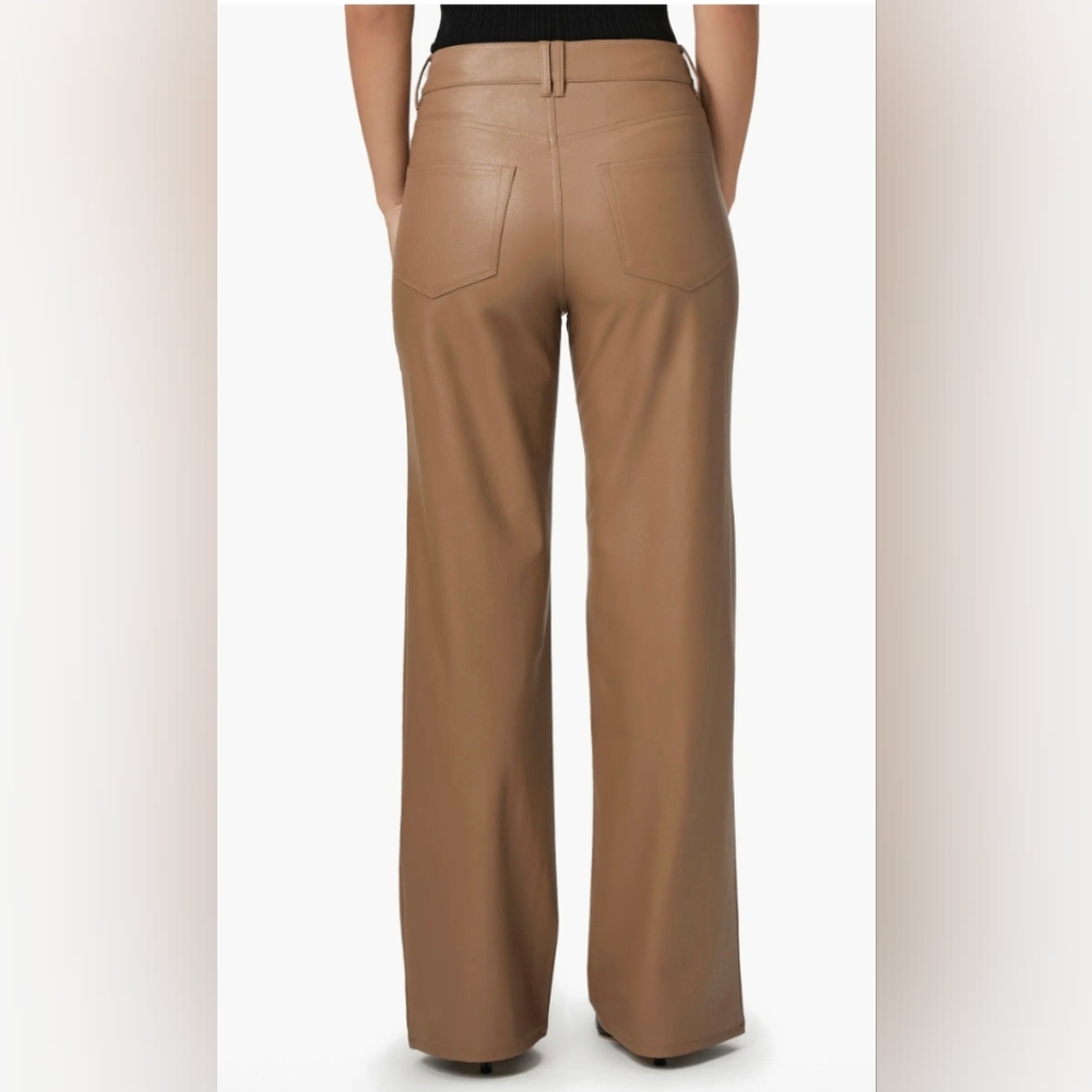PAIGE Tan Leather Pants